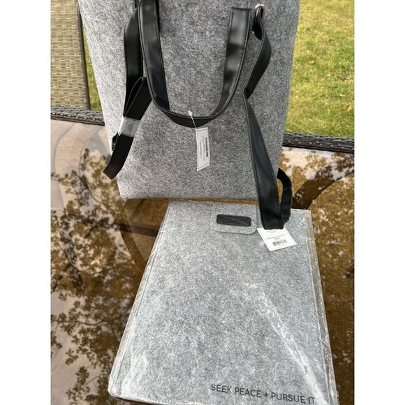 Faithworks Convertible Inspirational Felt Backpack & La Light Gray,Bag - Picture 4 of 8